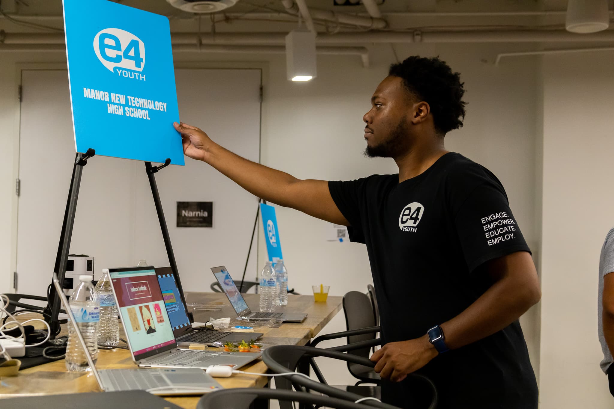 E4 Youth students and community members gathered together