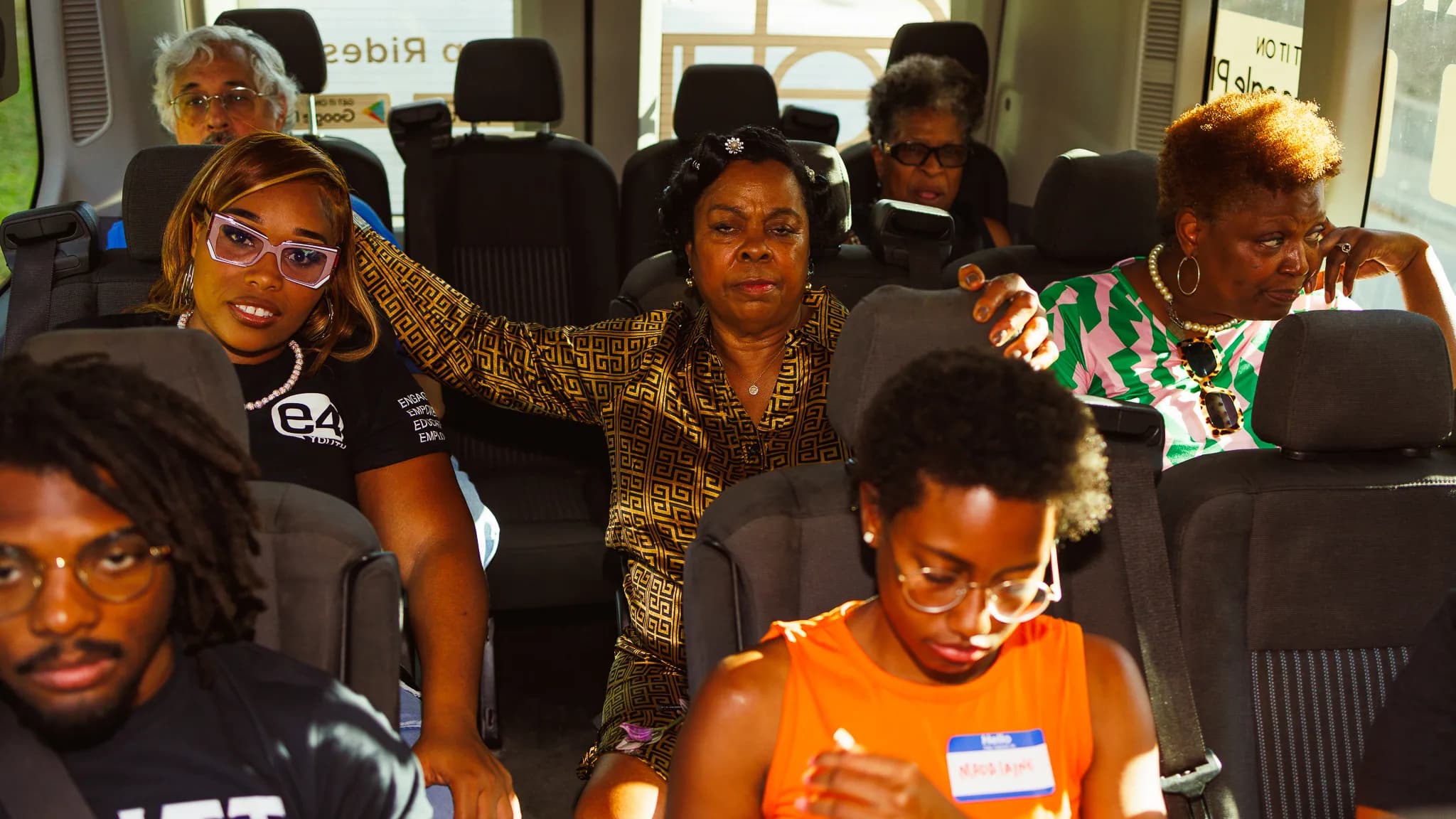 Multigenerational group exploring a historic Austin neighborhood together