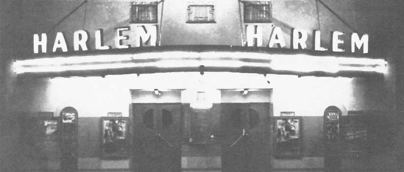 Historical image of former Harlem Theater, in Austin TX