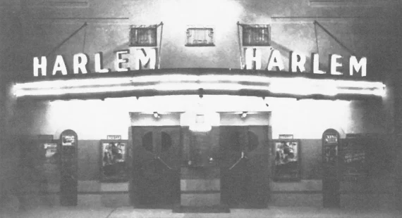 Historical image of former Harlem Theater, in Austin TX